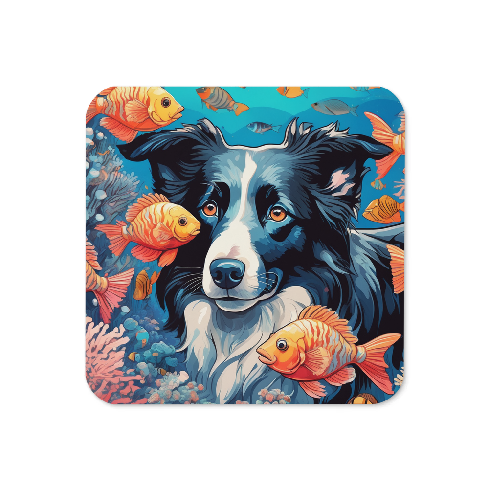 PugMug Custom Border Collie Coaster