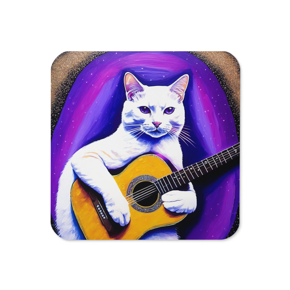 PugMug Custom White Companion Cat Coaster