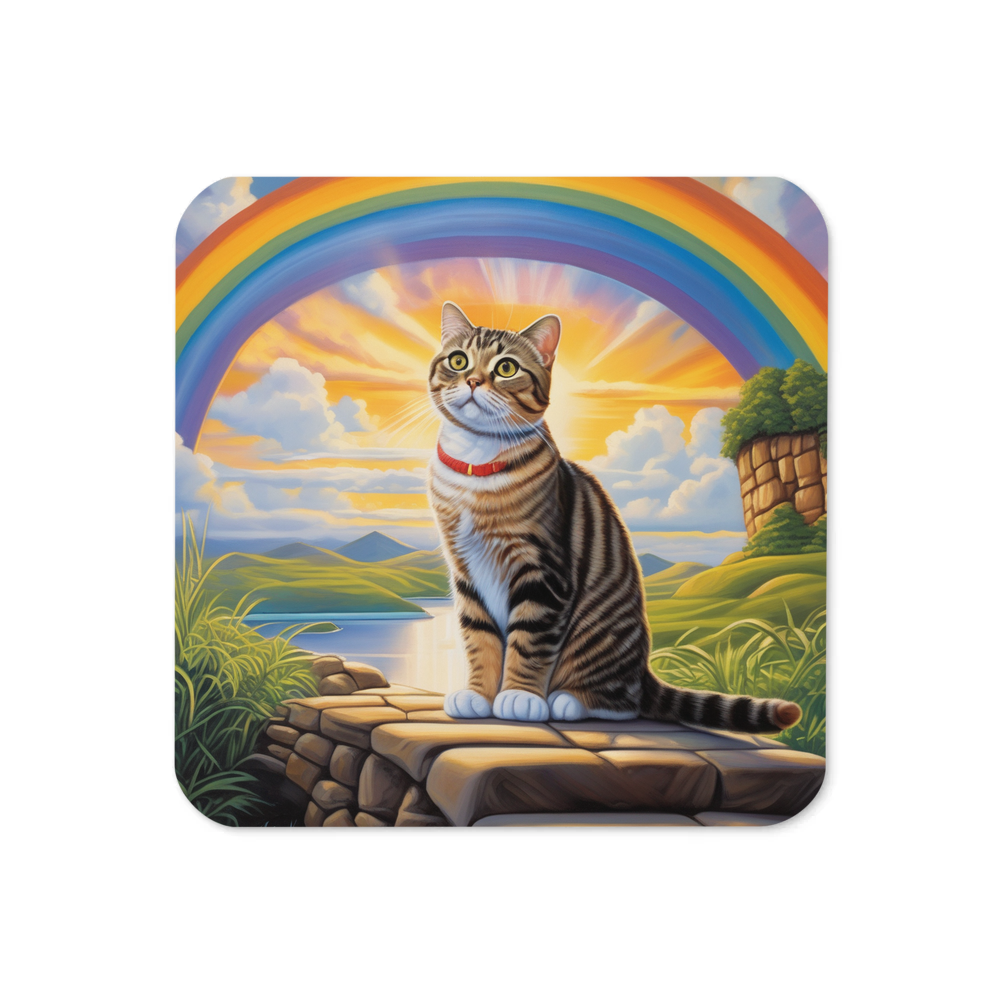 PugMug Custom Tabby Scottish Fold Cat Coaster
