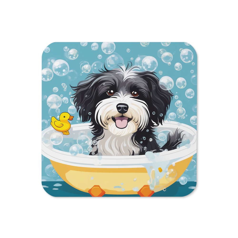 PugMug Custom Black-and-white Havanese Dog Coaster