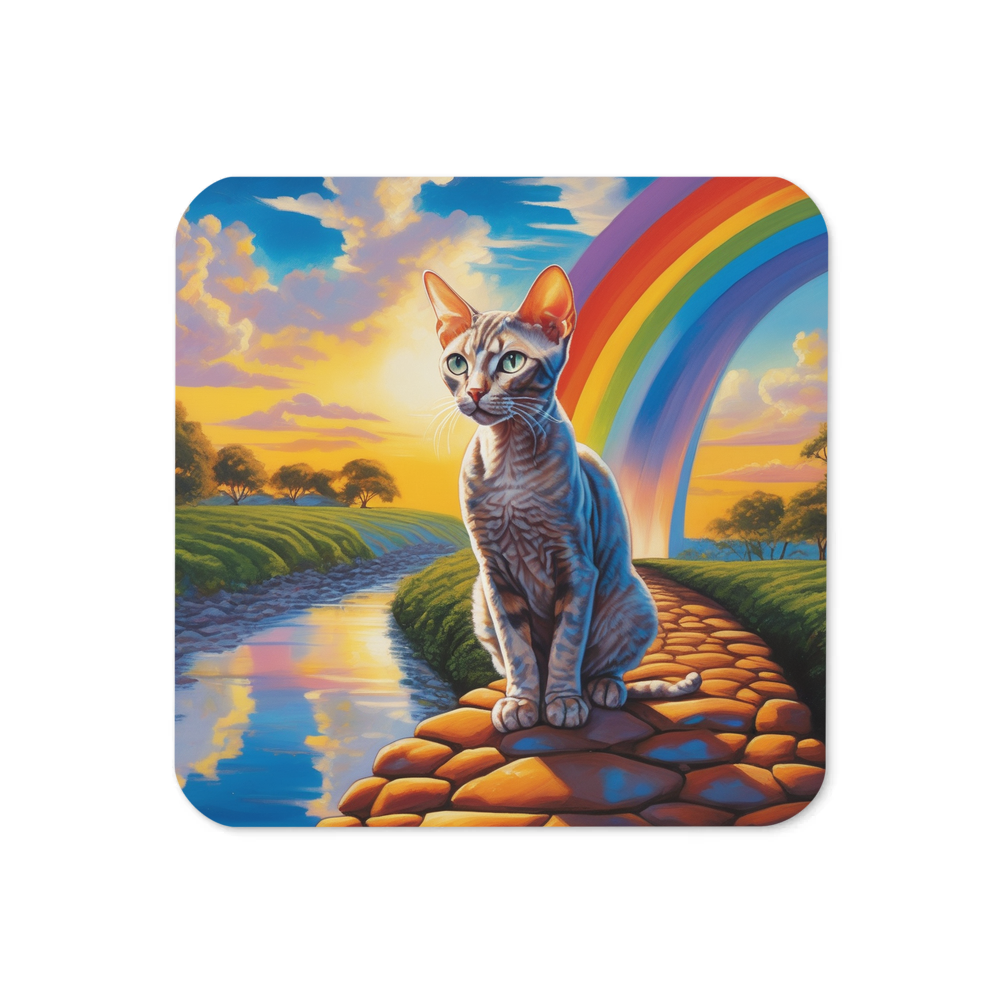 PugMug Custom Tabby Devon Rex Cat Coaster