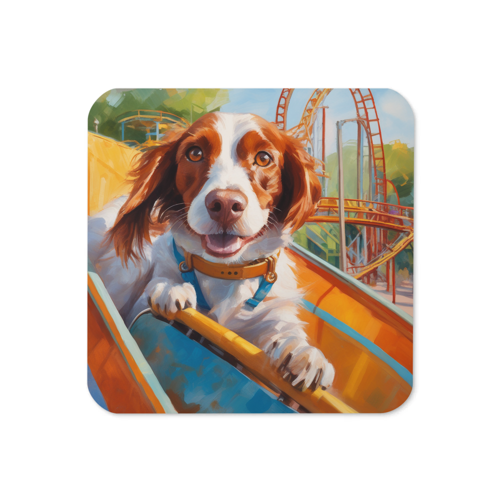 PugMug Custom Brittany Dog Coaster