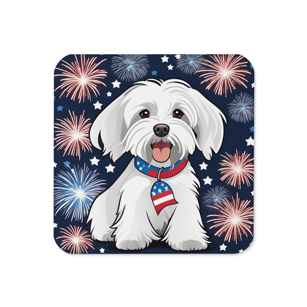 PugMug Custom White Havanese Dog Coaster