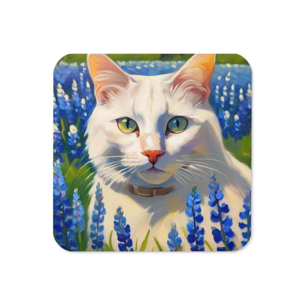 PugMug Custom White Companion Cat Coaster