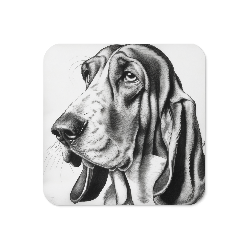 PugMug Custom Basset Hound Coaster