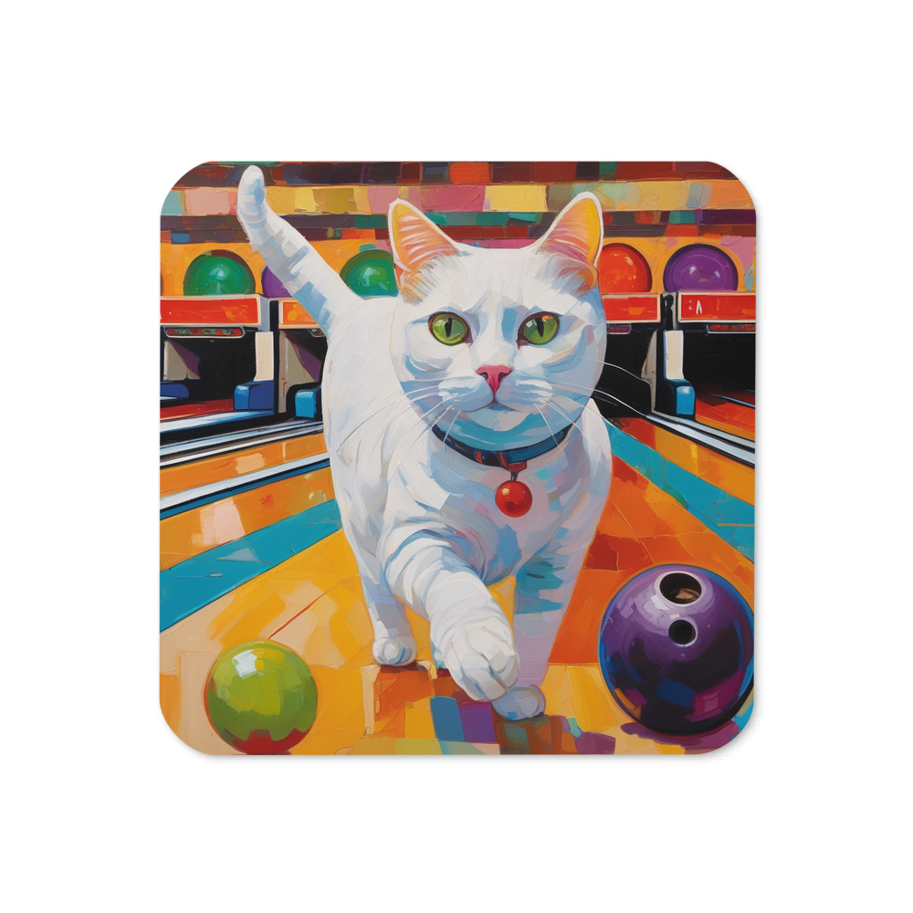 PugMug Custom White Companion Cat Coaster