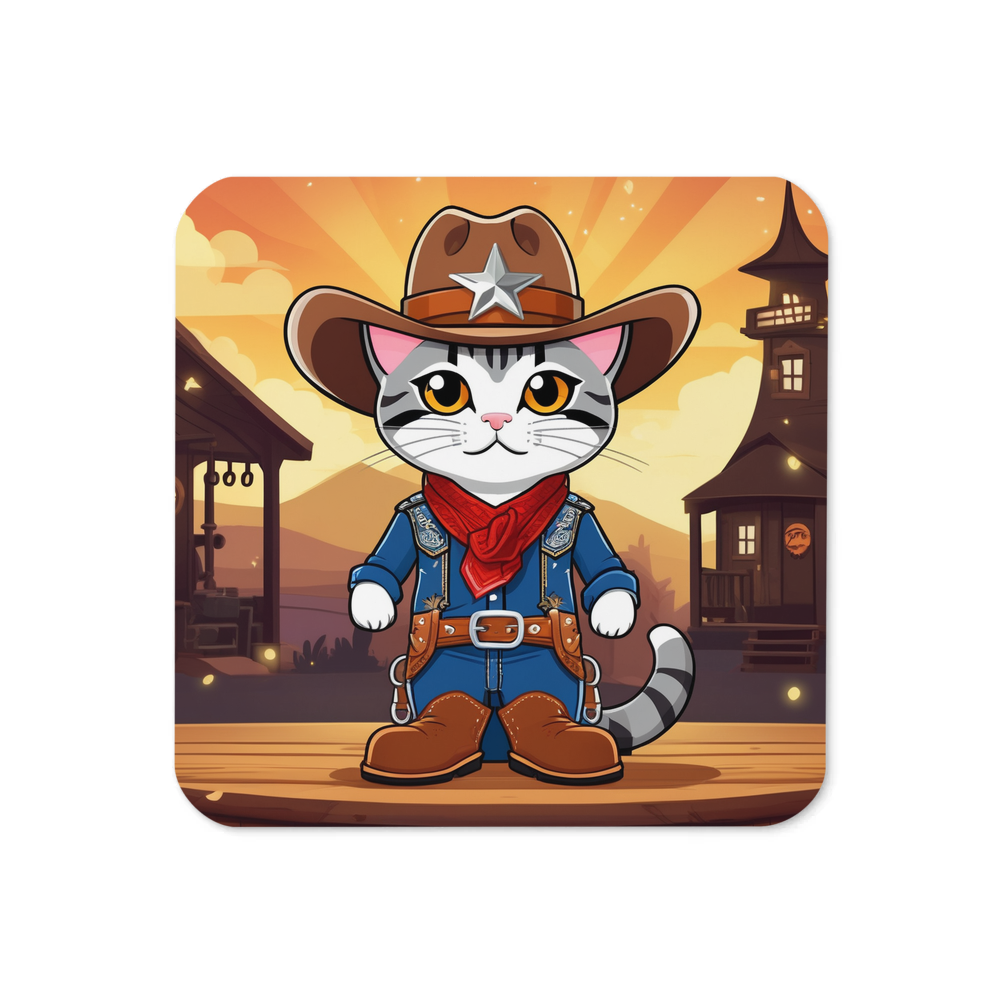 PugMug Custom Tabby American Shorthair Cat Coaster