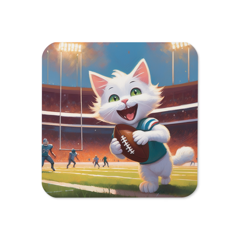 PugMug Custom White Companion Cat Coaster