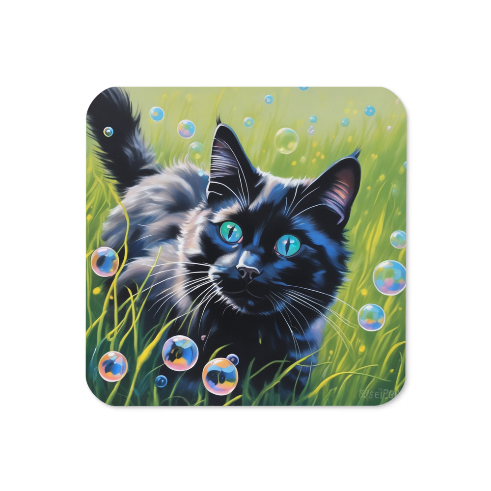 PugMug Custom Black Ragdoll Cat Coaster
