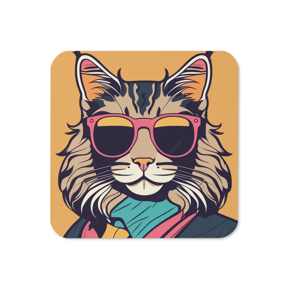 PugMug Custom Tabby Maine Coon Cat Coaster