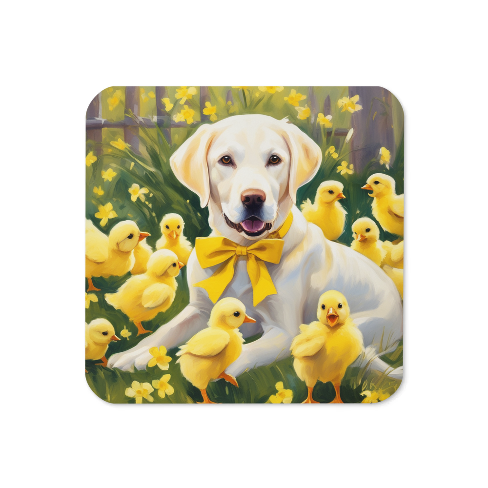 PugMug Custom White Labrador Retriever Coaster