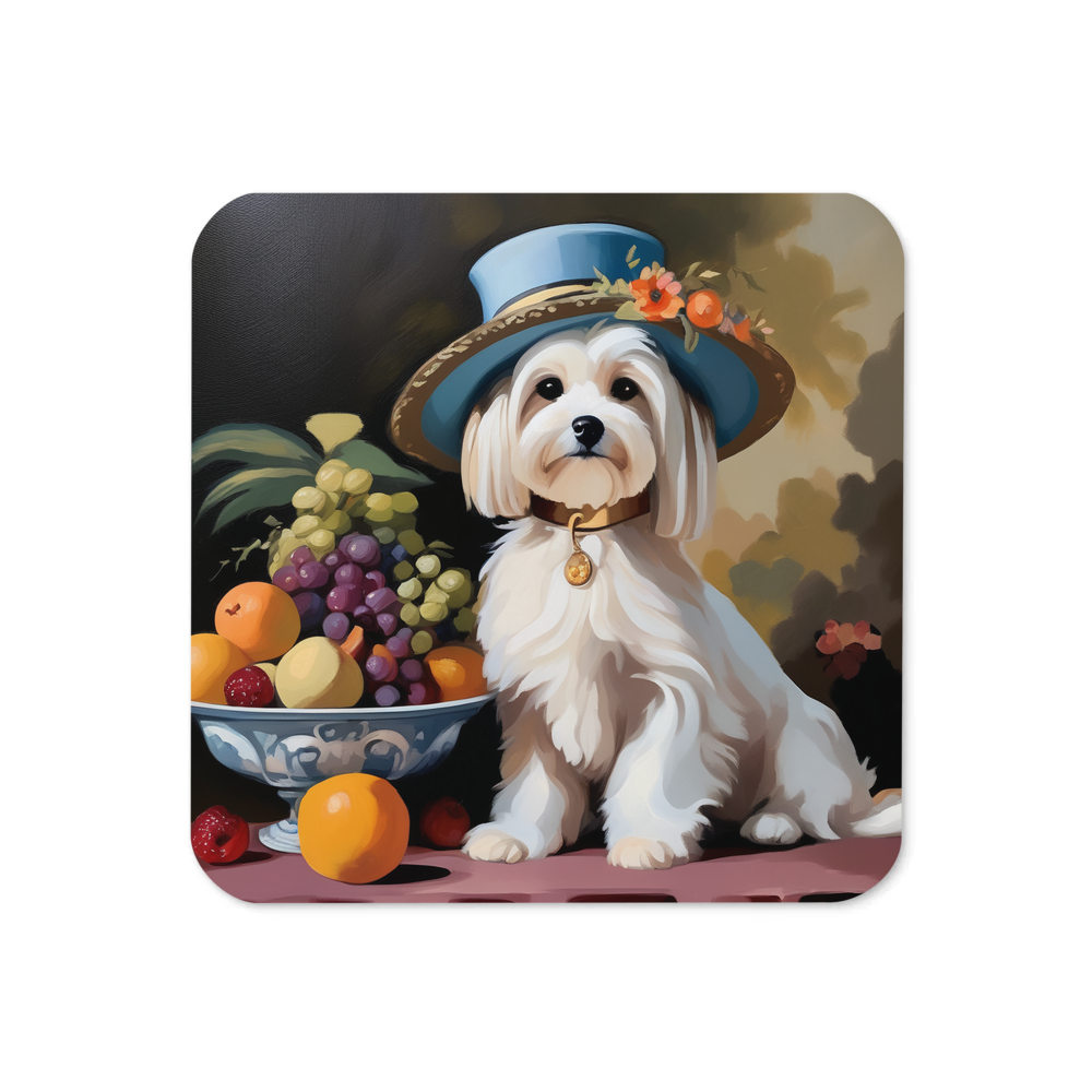 PugMug Custom White Havanese Dog Coaster