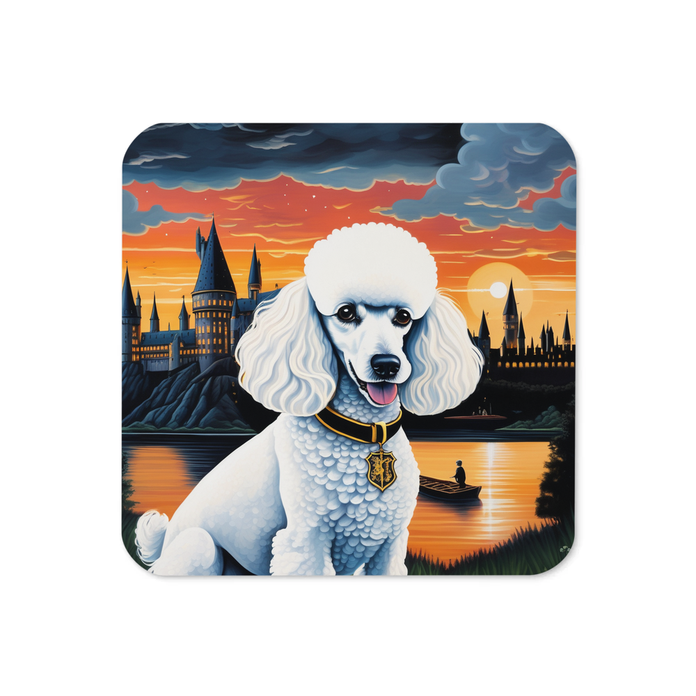 PugMug Custom White Poodle Coaster
