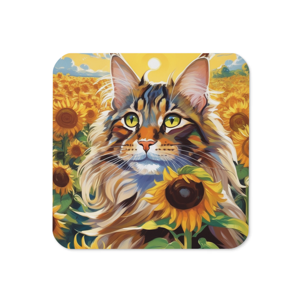 PugMug Custom Tabby Maine Coon Cat Coaster