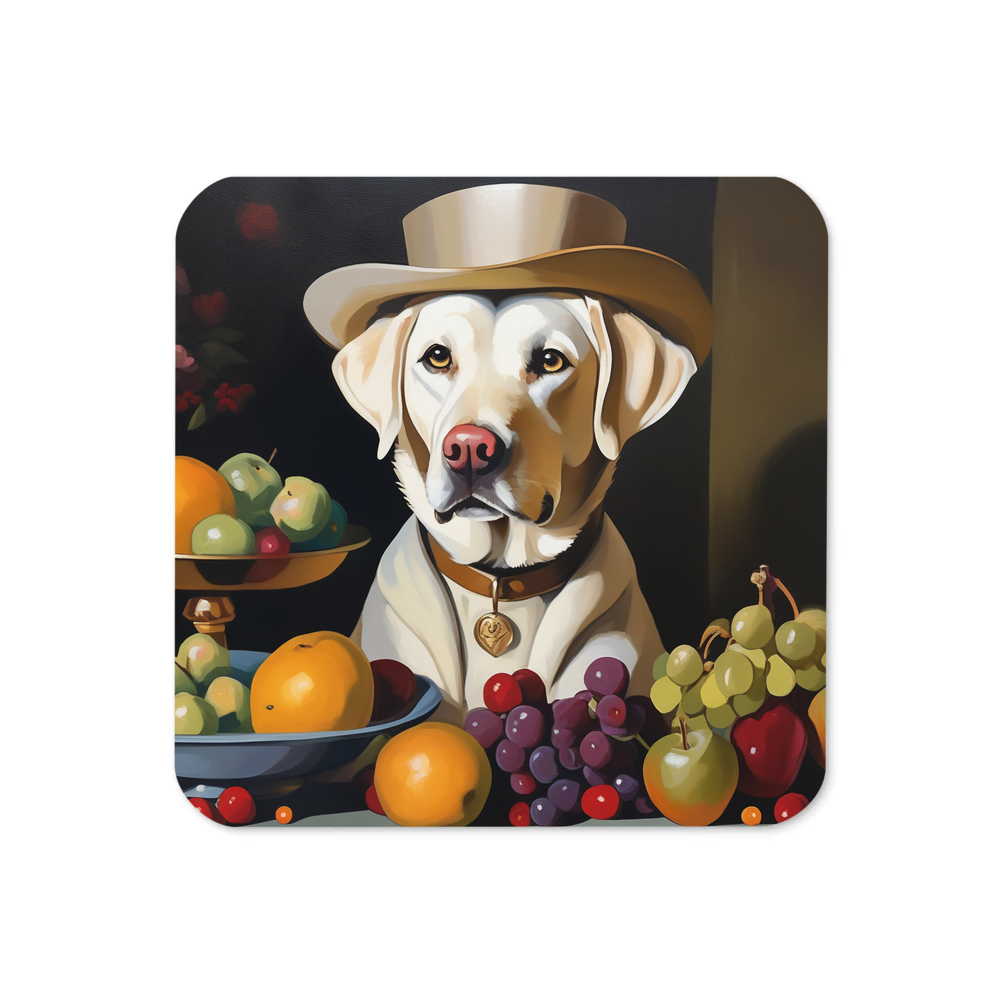 PugMug Custom White Labrador Retriever Coaster