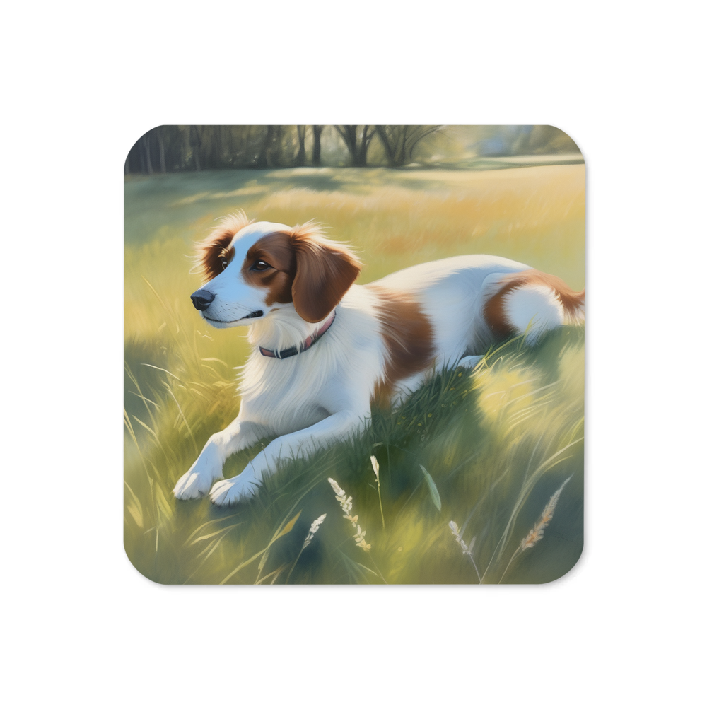 PugMug Custom Brittany Dog Coaster