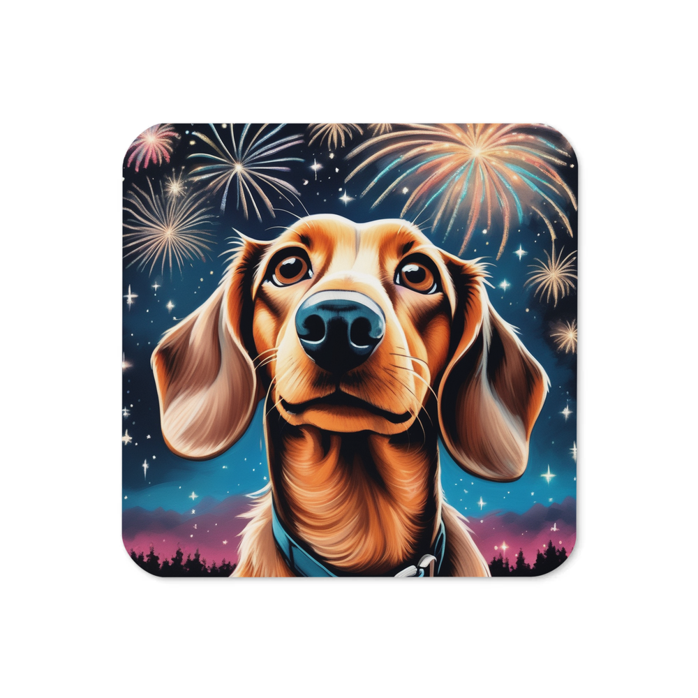 PugMug Custom Tan Dachshund Coaster