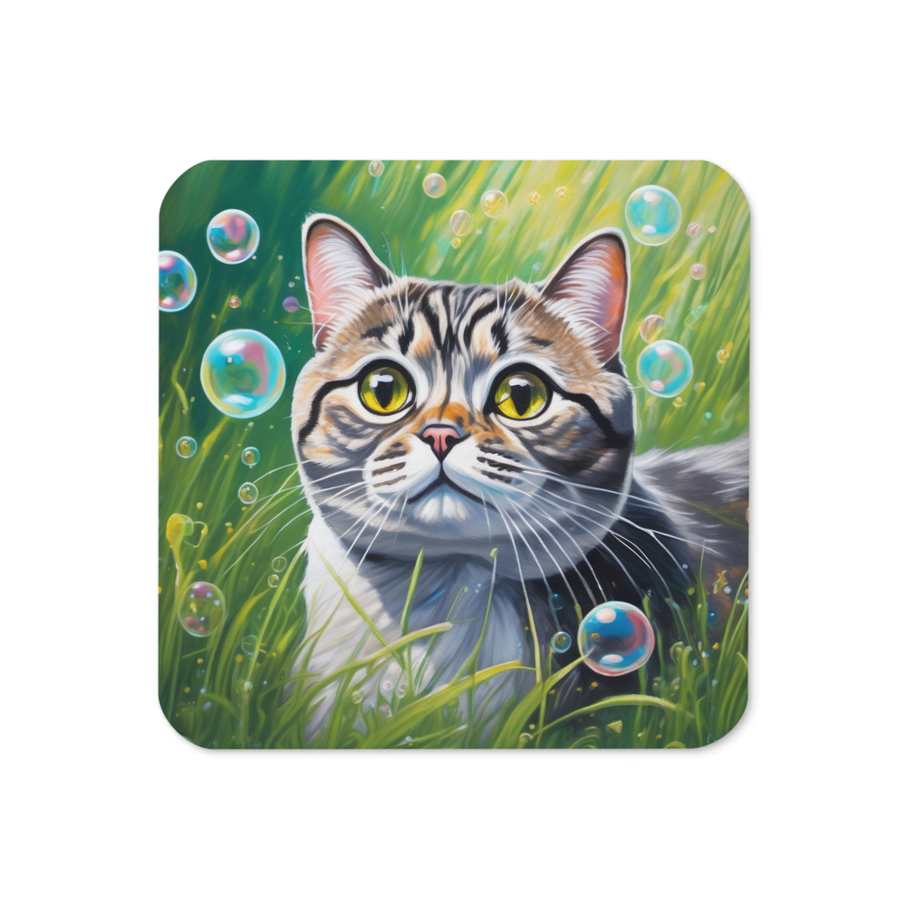 PugMug Custom Tabby Scottish Fold Cat Coaster