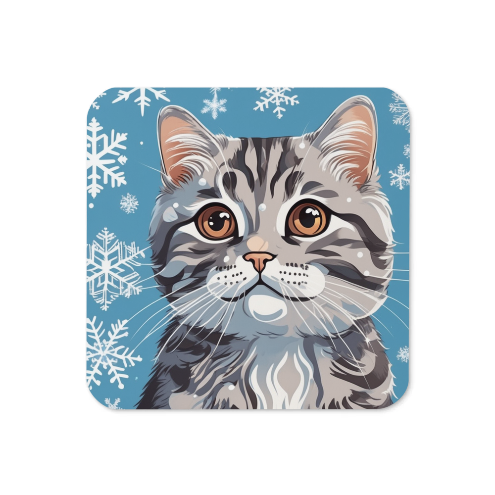 PugMug Custom Tabby Scottish Fold Cat Coaster