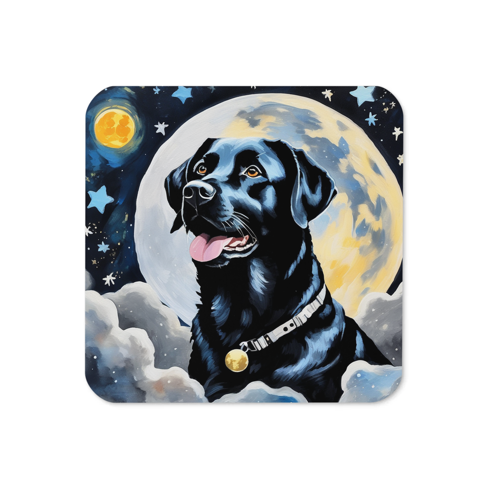 PugMug Custom Black Labrador Retriever Coaster