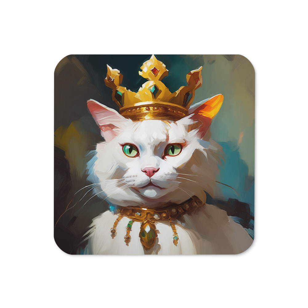 PugMug Custom White Exotic Cat Coaster