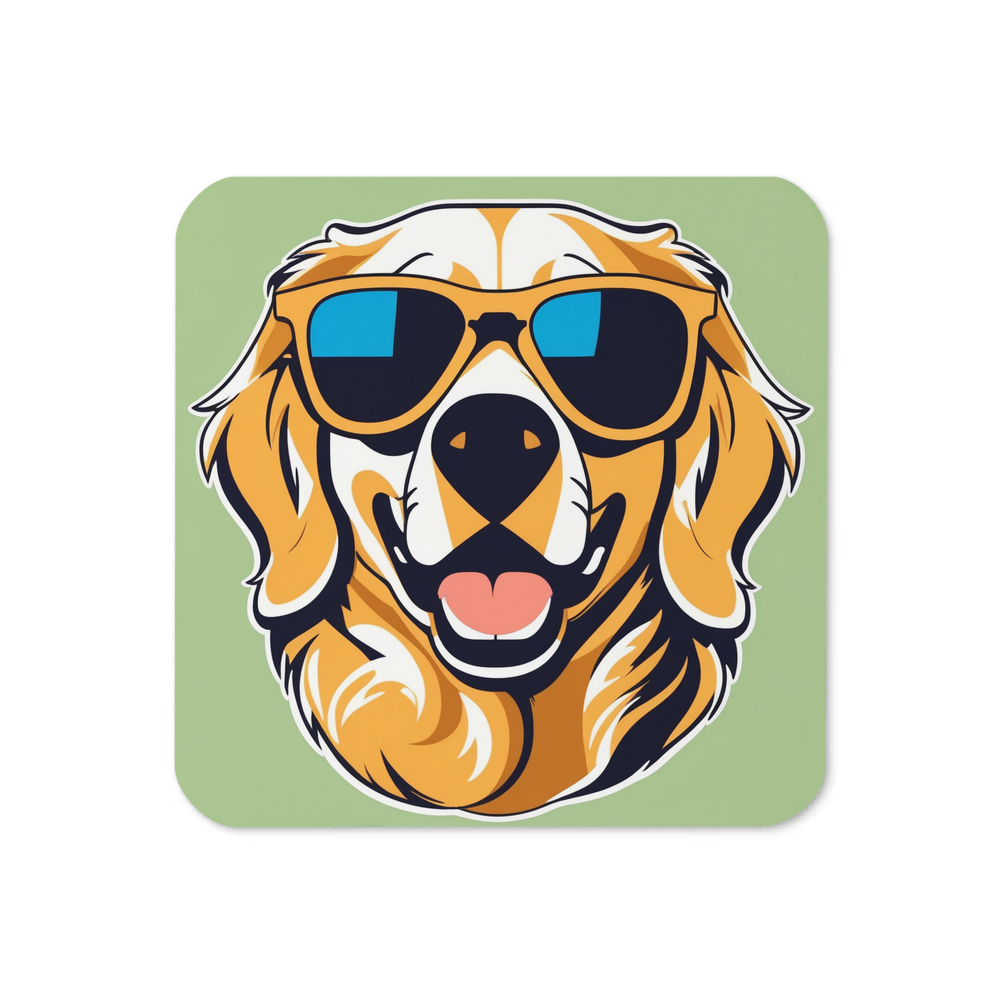 PugMug Custom Golden Retriever Coaster