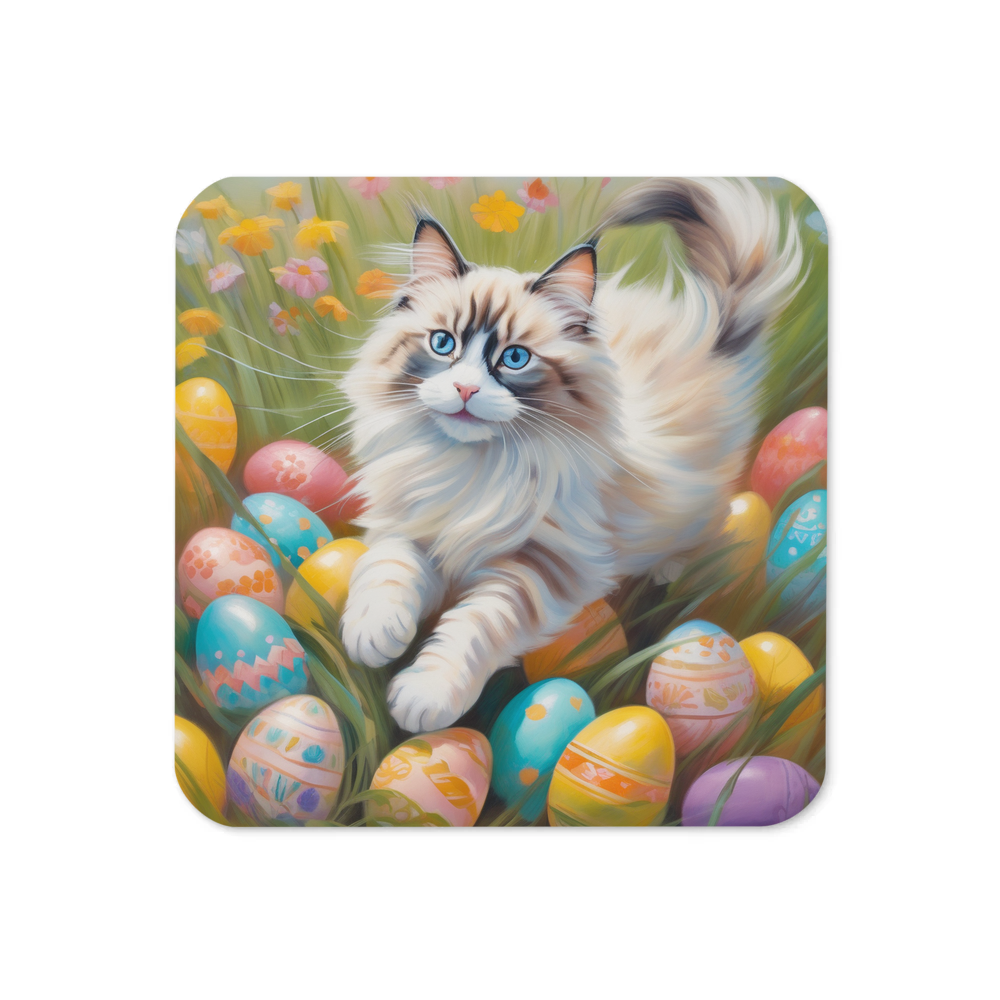 PugMug Custom Tabby Ragdoll Cat Coaster