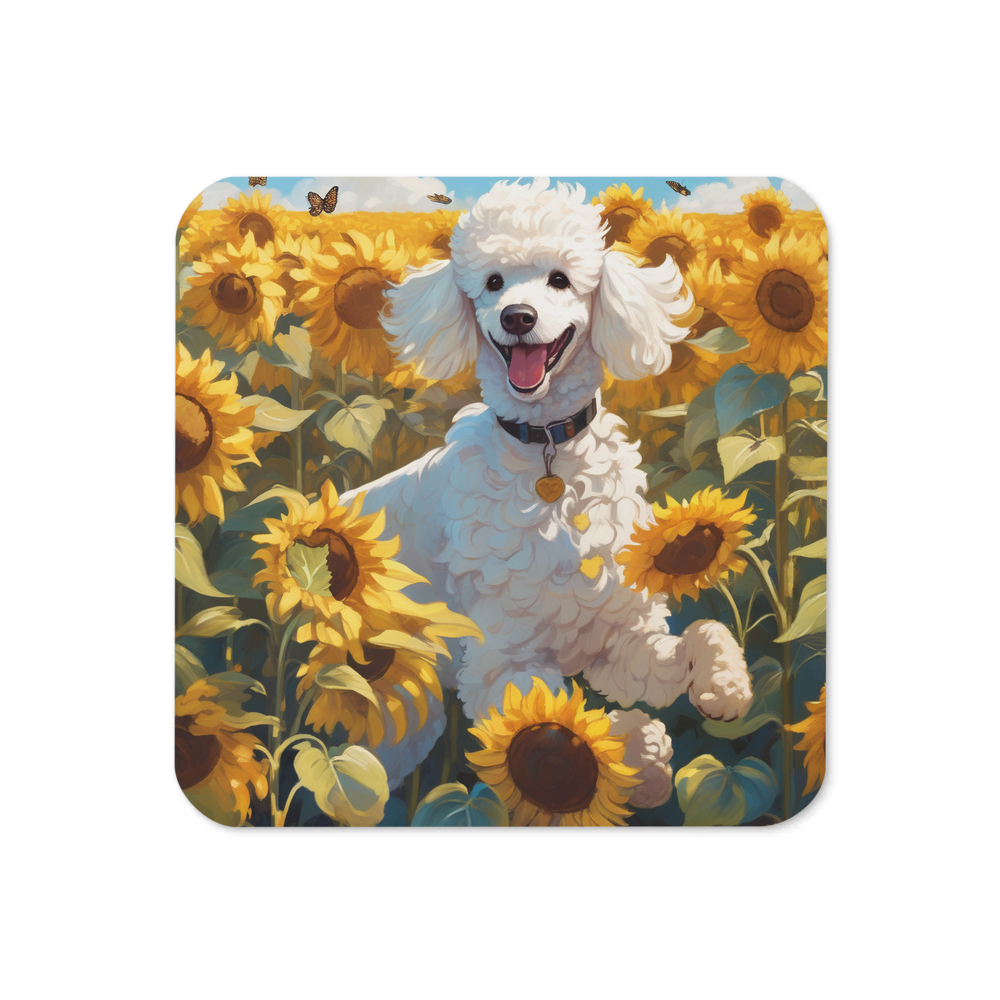 PugMug Custom White Poodle Coaster