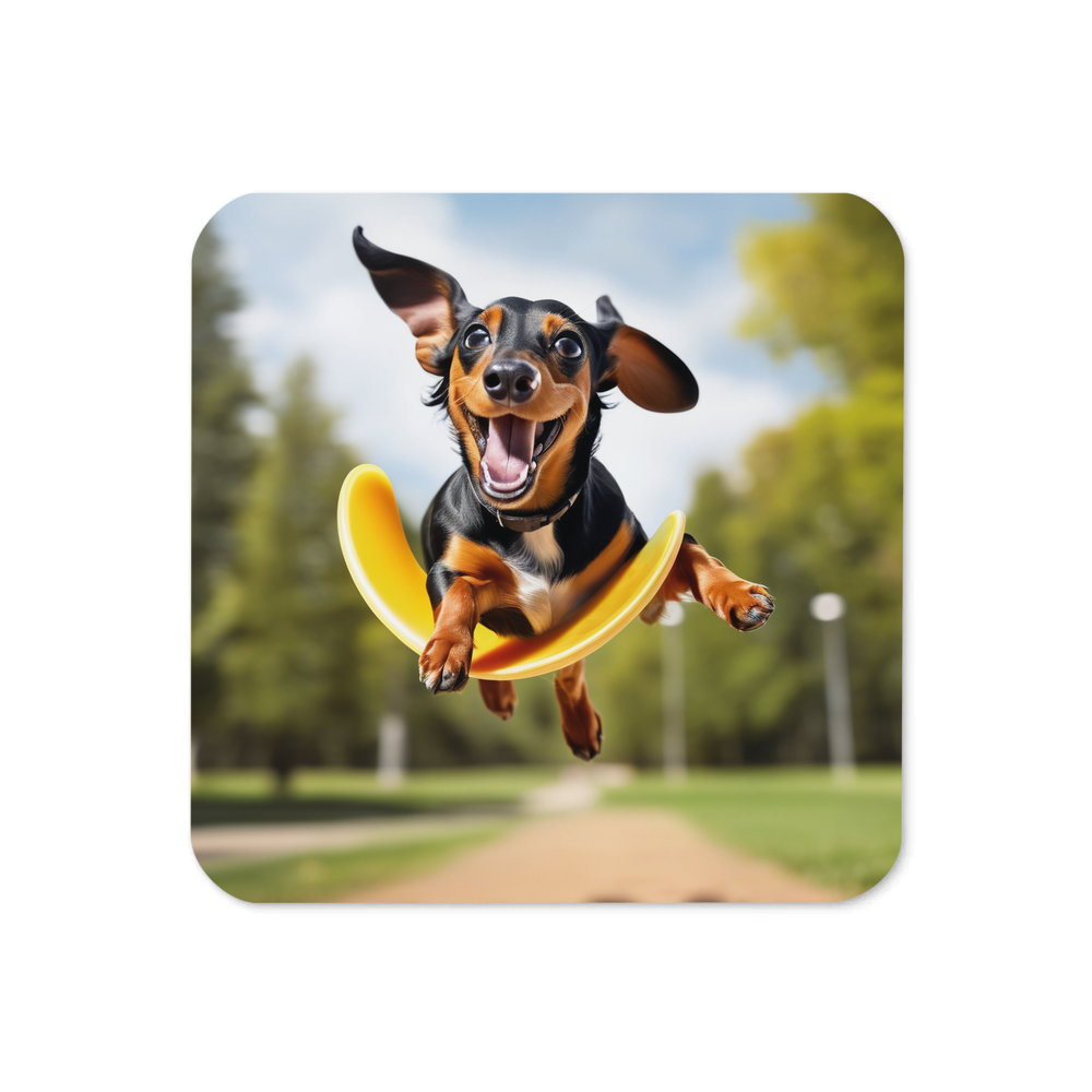 PugMug Custom Tan Dachshund Coaster