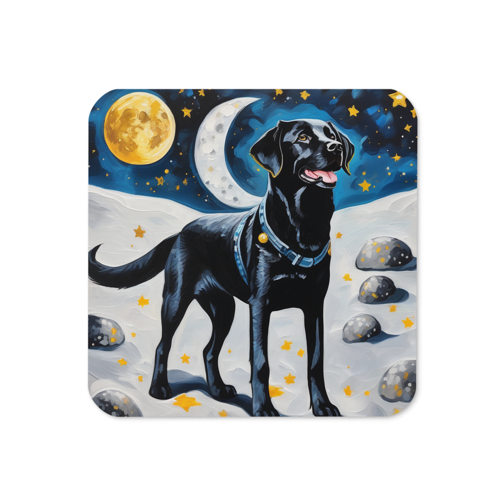 PugMug Custom Black Labrador Retriever Coaster