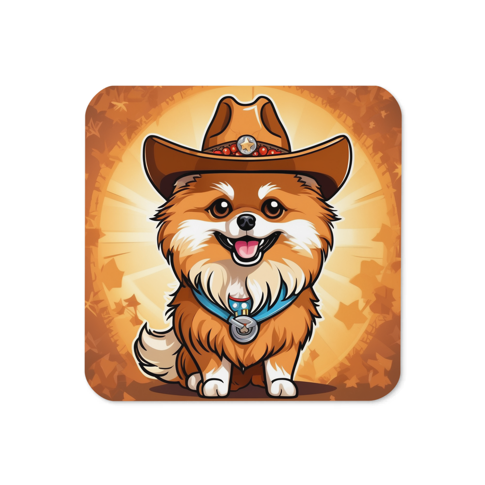 PugMug Custom Tan Pomeranian Coaster