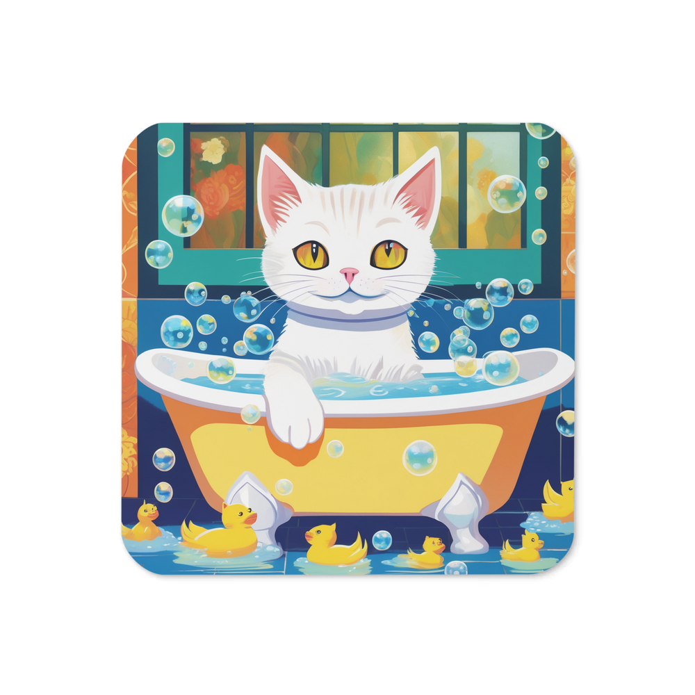 PugMug Custom White Exotic Cat Coaster