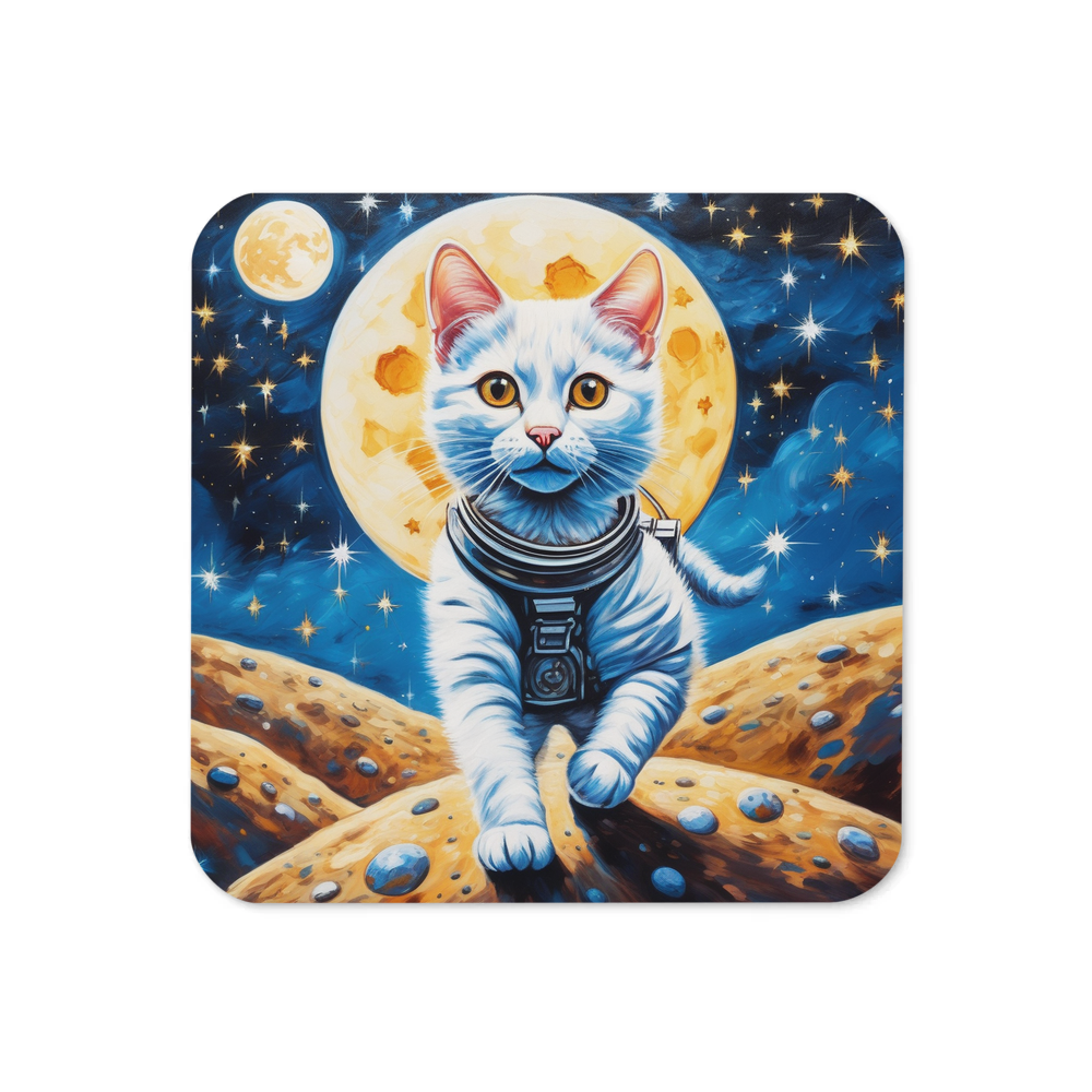 PugMug Custom White Exotic Cat Coaster