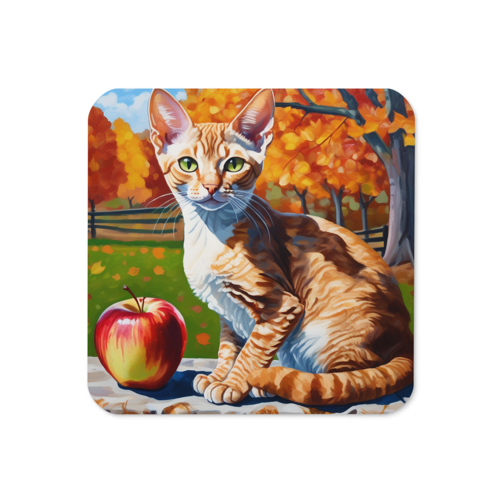 PugMug Custom Tabby Devon Rex Cat Coaster