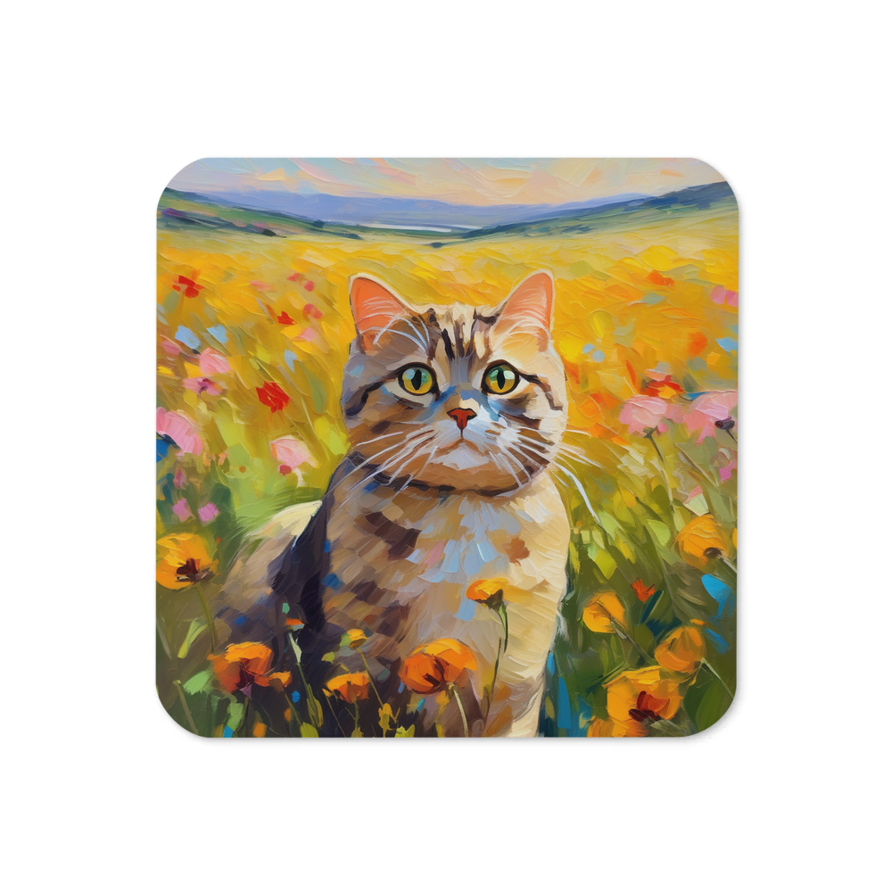 PugMug Custom Tabby Scottish Fold Cat Coaster