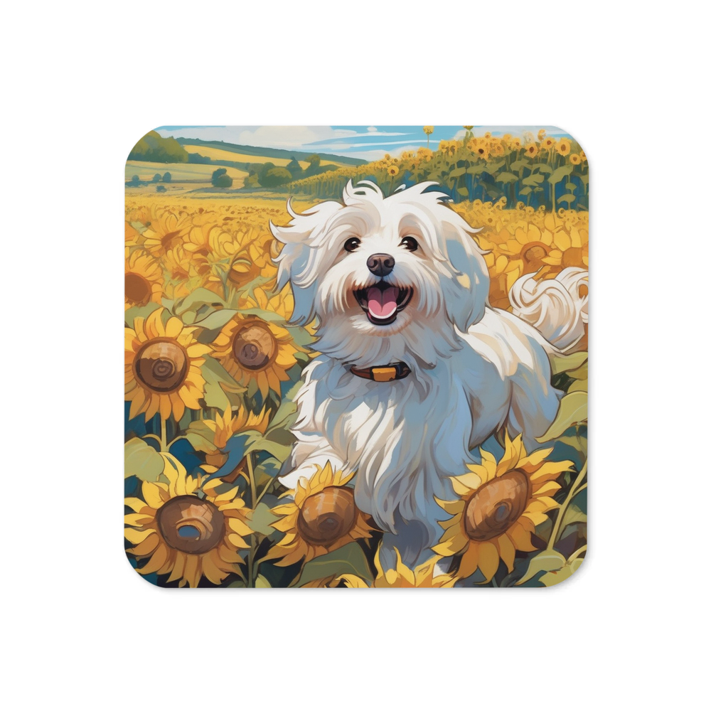 PugMug Custom White Havanese Dog Coaster