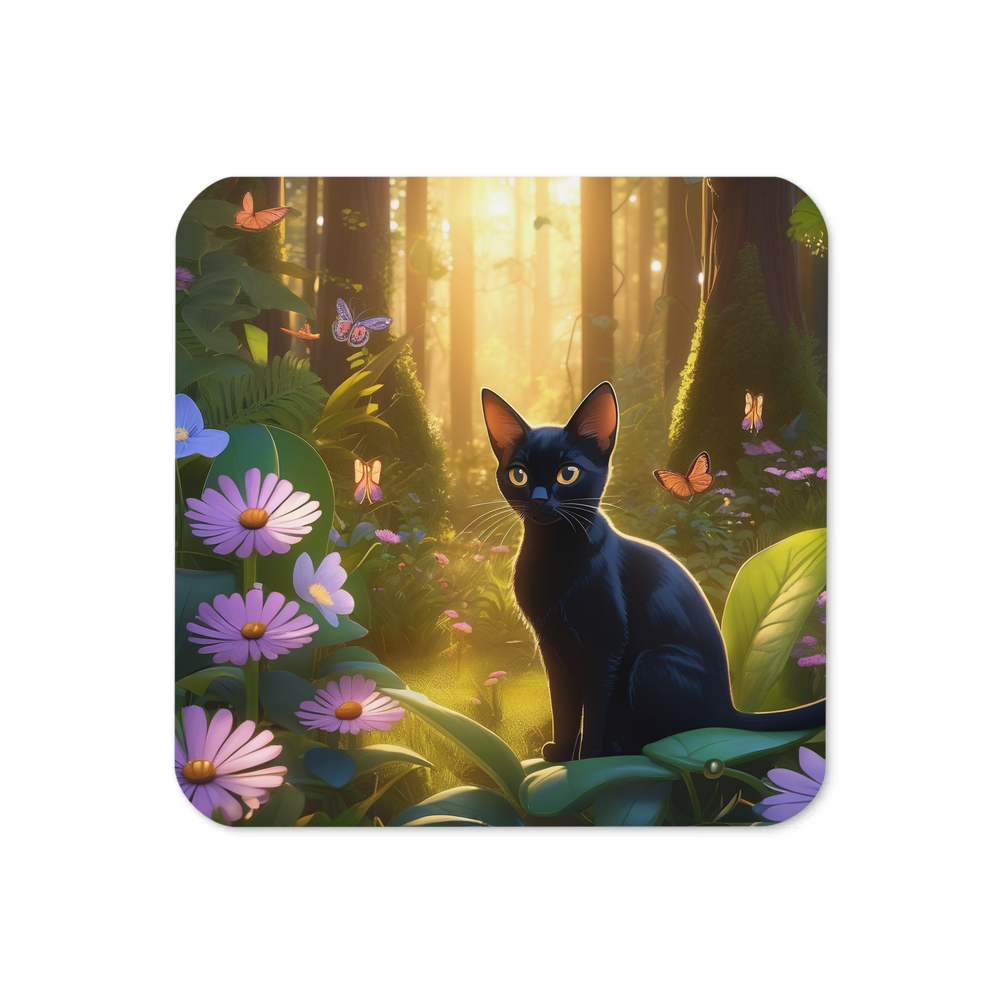 PugMug Custom Black Abyssinian Cat Coaster