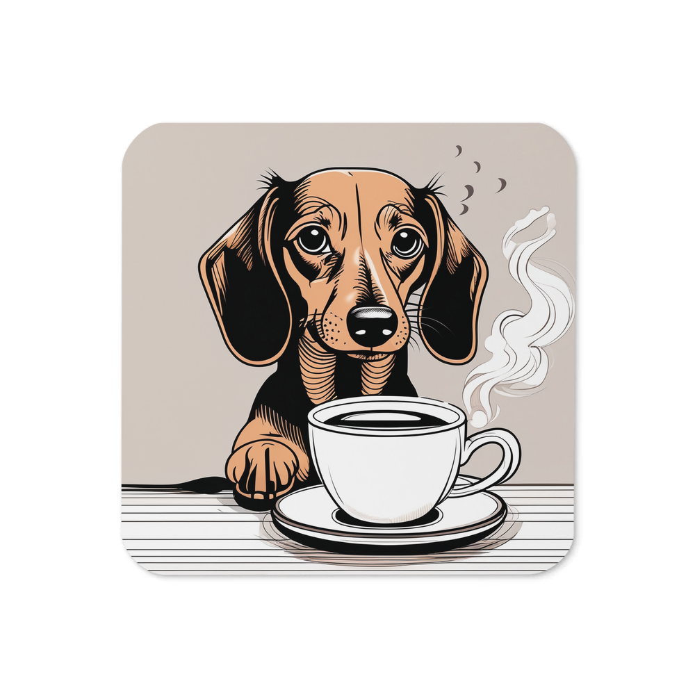 PugMug Custom Tan Dachshund Coaster