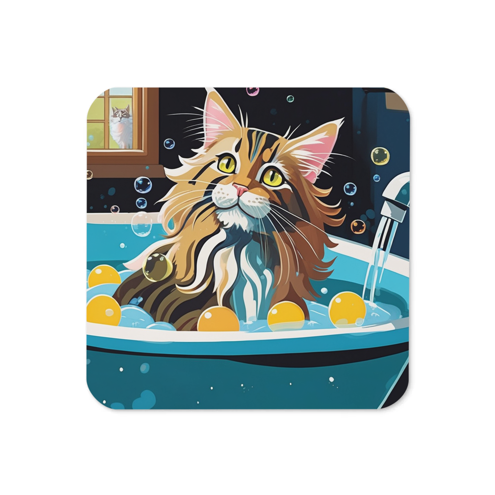 PugMug Custom Tabby Maine Coon Cat Coaster