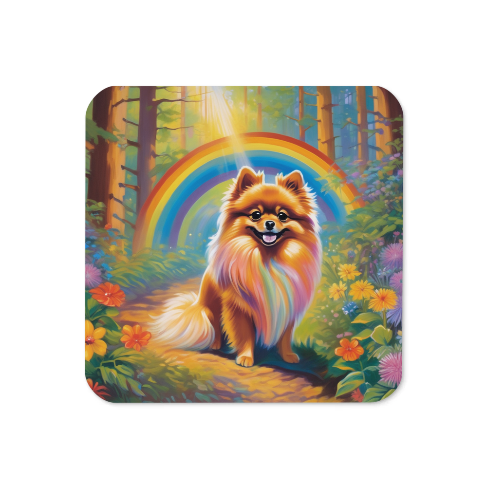 PugMug Custom Tan Pomeranian Coaster