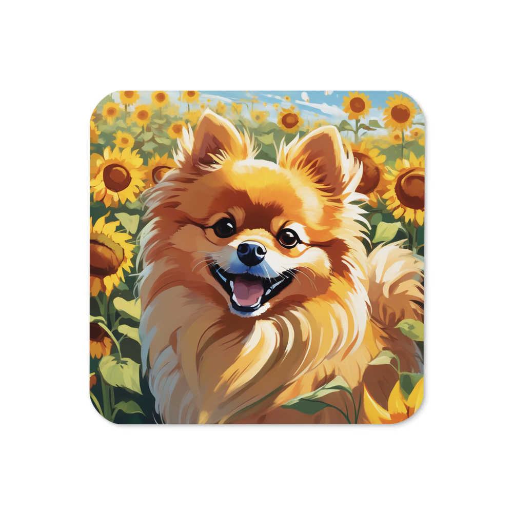 PugMug Custom Tan Pomeranian Coaster