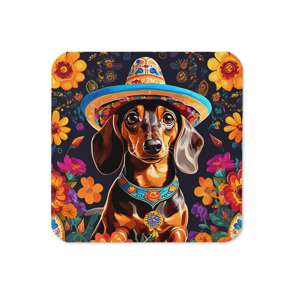 PugMug Custom Tan Dachshund Coaster