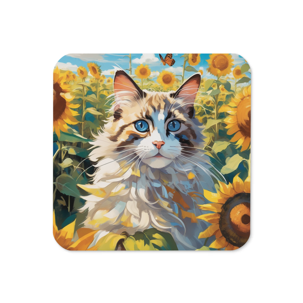 PugMug Custom Tabby Ragdoll Cat Coaster