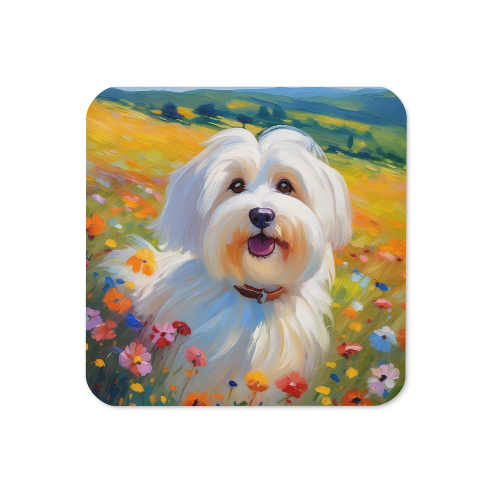 PugMug Custom White Havanese Dog Coaster