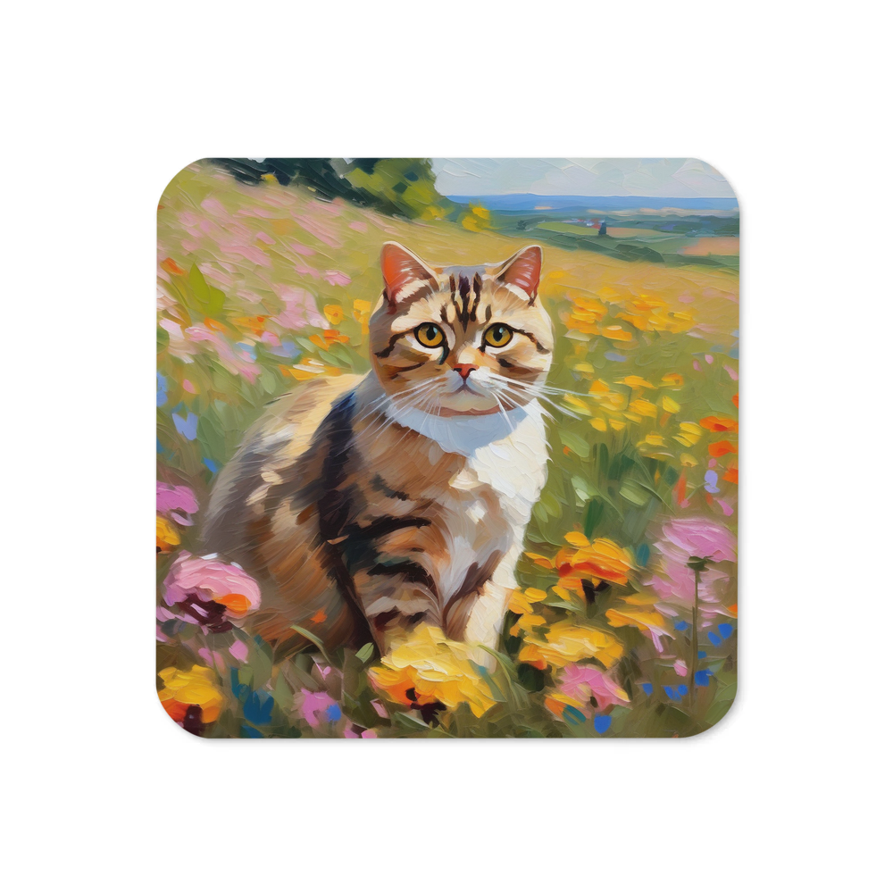 PugMug Custom Tabby Scottish Fold Cat Coaster