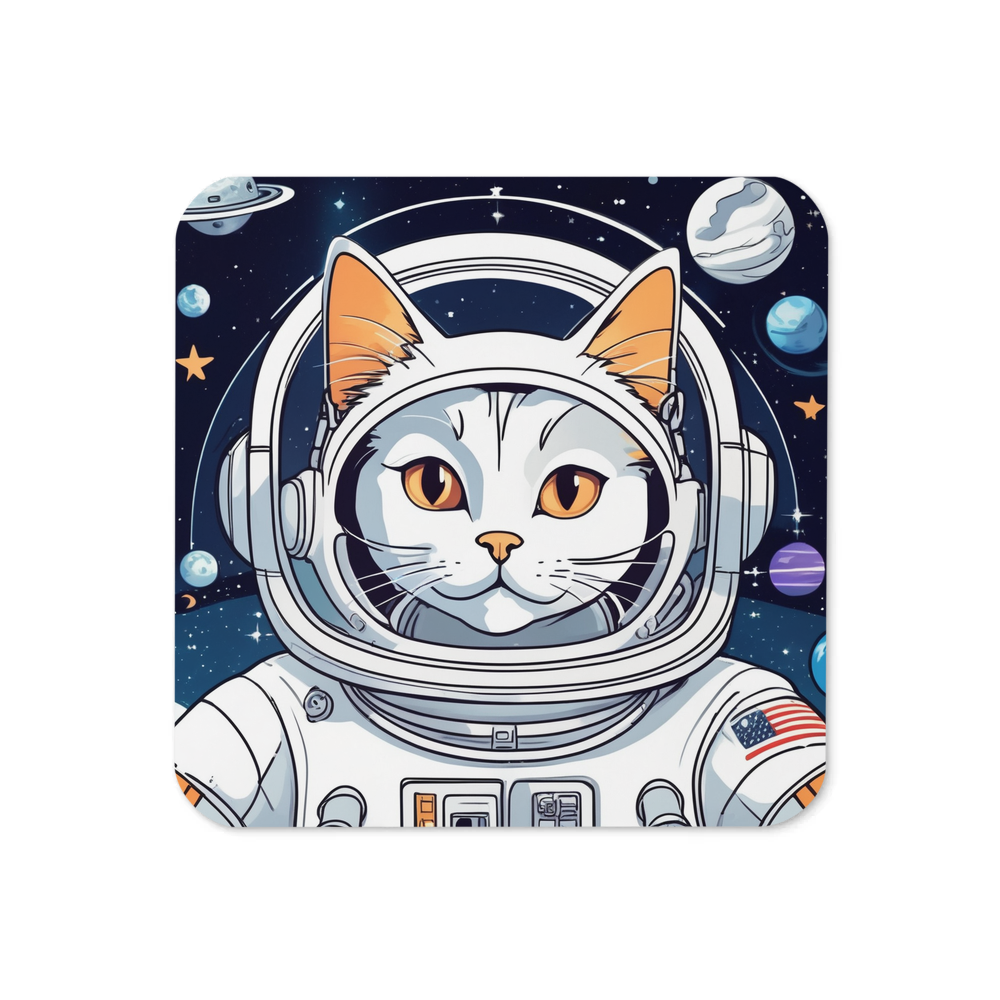 PugMug Custom White Companion Cat Coaster