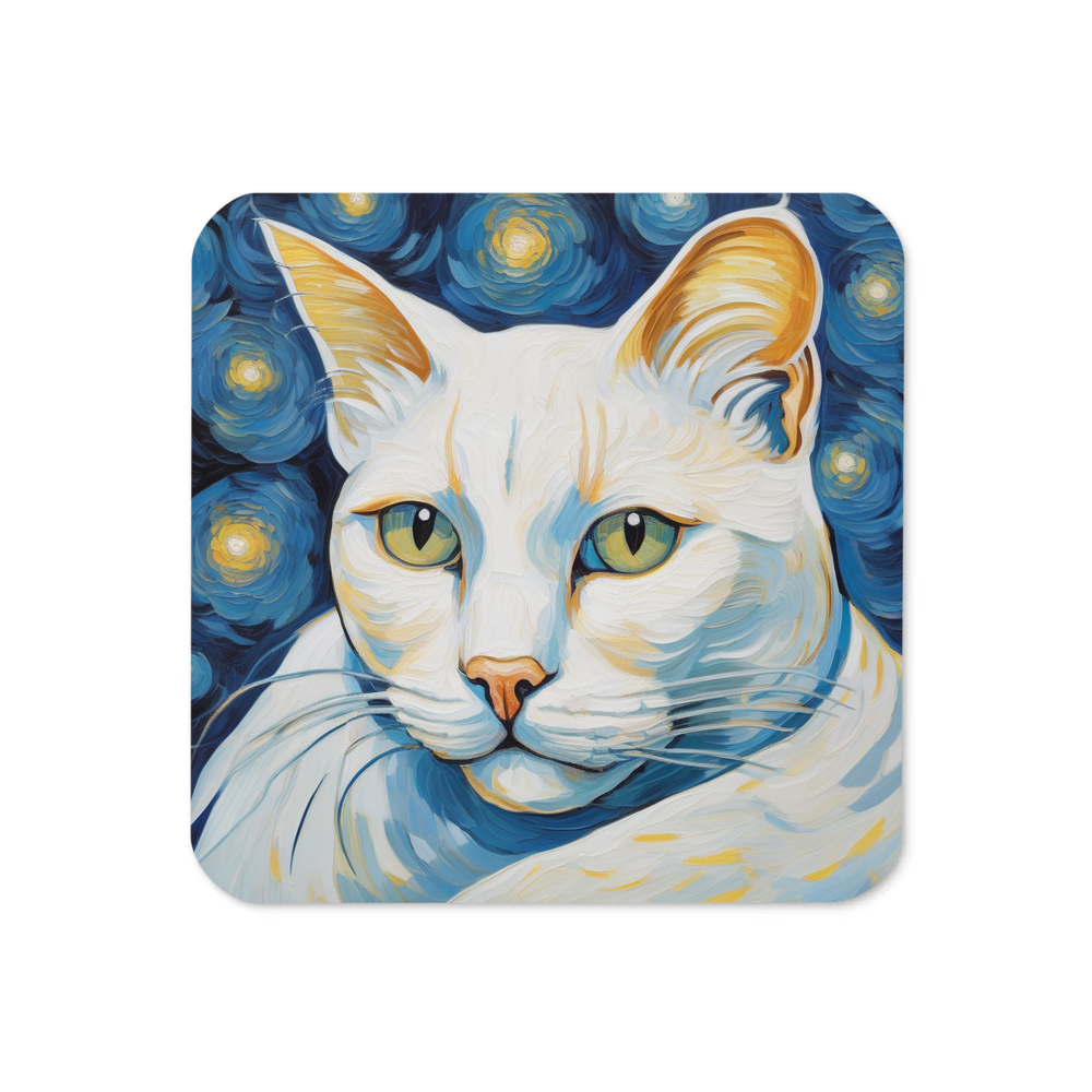 PugMug Custom White Exotic Cat Coaster