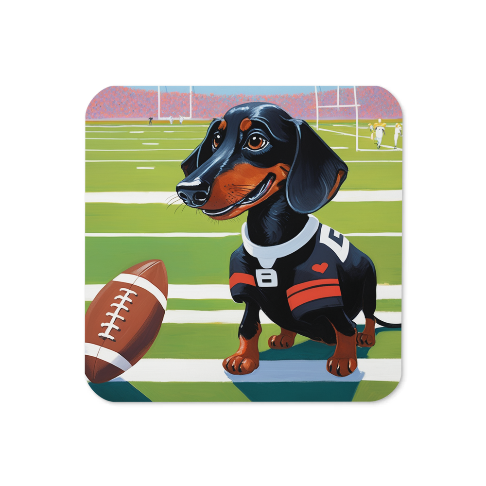 PugMug Custom Black Dachshund Coaster