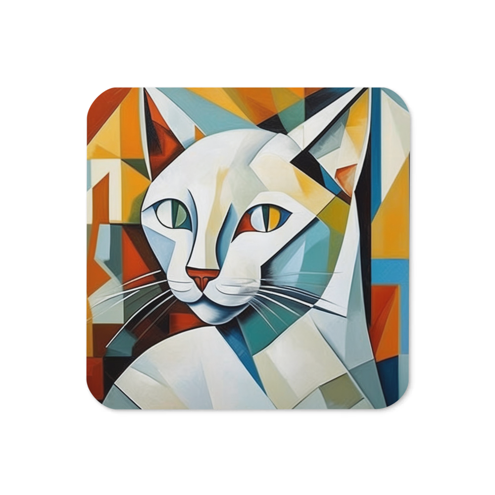 PugMug Custom White Companion Cat Coaster