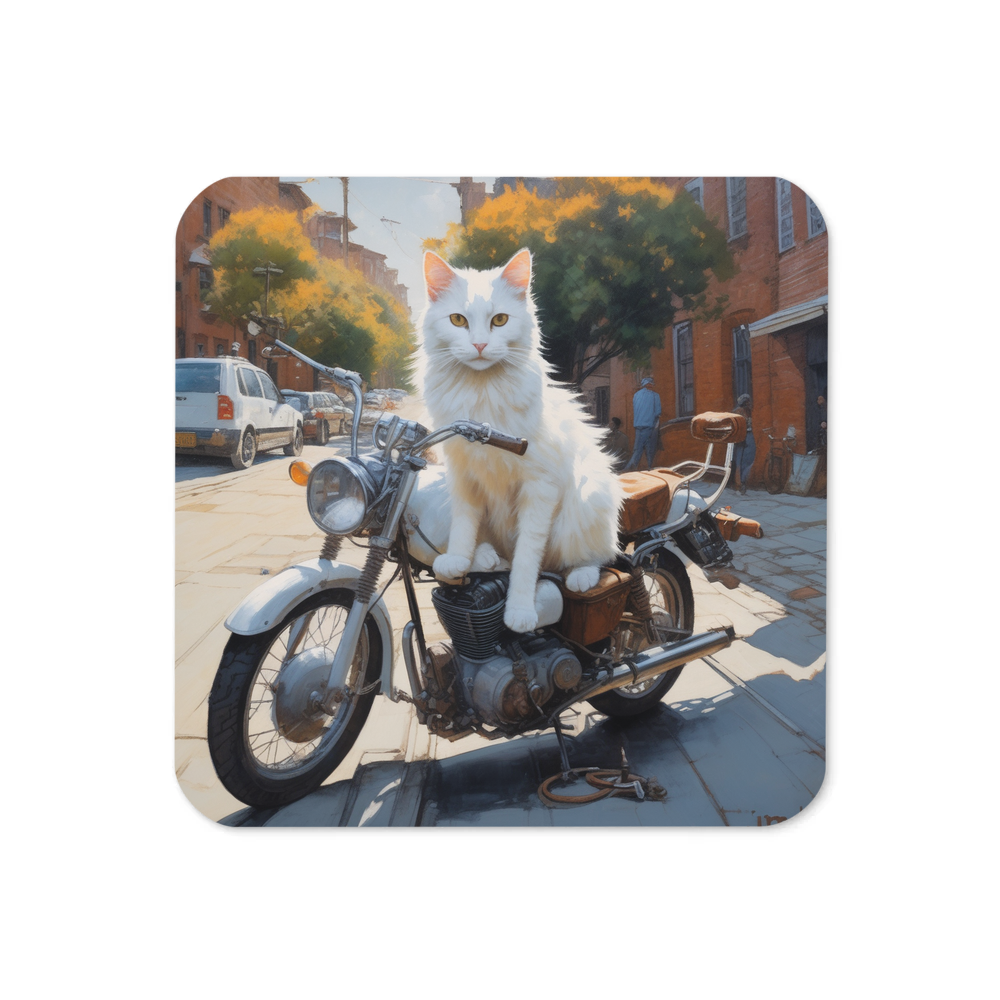 PugMug Custom White Companion Cat Coaster